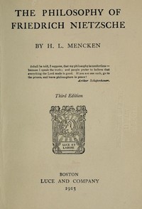 Cover of The Philosophy of Friedrich Nietzsche