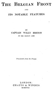 Cover of The Belgian Front and Its Notable Features