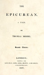 Cover of The Epicurean: A Tale