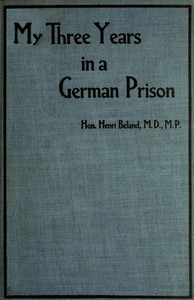Cover of My Three Years in a German Prison
