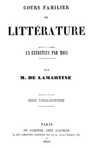 Cover of Cours familier de Littérature - Volume 28