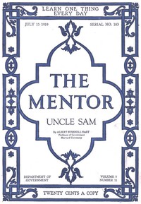 Cover of The Mentor: Uncle Sam, Vol. 7, Num. 11, Serial No. 183, July 15, 1919