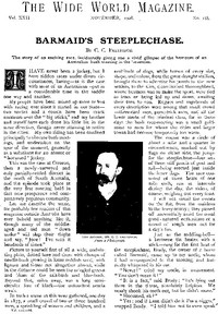 Cover of The Wide World Magazine, Vol. 22, No. 128, November, 1908