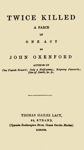 Cover of Twice Killed: A Farce in One Act