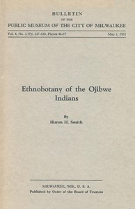 Cover of Ethnobotany of the Ojibwe Indians