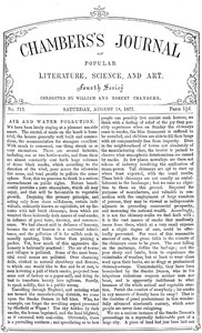Cover of Chambers's Journal of Popular Literature, Science, and Art, No. 712 August 18, 1877