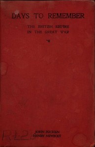 Cover of Days to Remember: The British Empire in the Great War