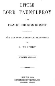 Cover of Little Lord Fauntleroy [abridged]: Für den Schulgebrauch bearbeitet