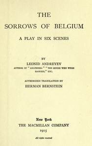 Cover of The Sorrows of Belgium: A Play in Six Scenes
