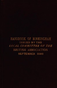 Cover of Handbook of Birmingham Prepared for the Members of the British Association, 1886