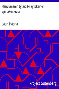 Cover of Hanuumanin tytär: 3-näytöksinen apinakomedia