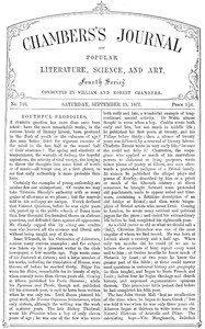 Cover of Chambers's Journal of Popular Literature, Science, and Art, No. 716 September 15, 1877