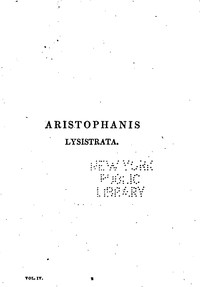 Cover of Aristophanis Lysistrata