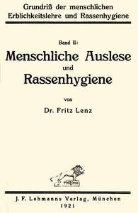 Cover of Grundriß der menschlichen Erblichkeitslehre und Rassenhygiene (2/2) Menschliche Auslese und Rassenhygiene