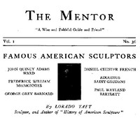 Cover of The Mentor: Famous American Sculptors, Vol. 1, Num. 36, Serial No. 36