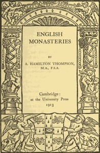 Cover of English Monasteries