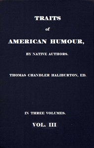Cover of Traits of American Humour, Vol. 3 of 3