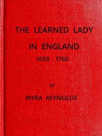 Cover of The Learned Lady in England, 1650-1760