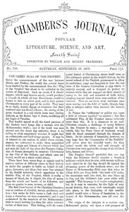 Cover of Chambers's Journal of Popular Literature, Science, and Art, No. 718 September 29, 1877