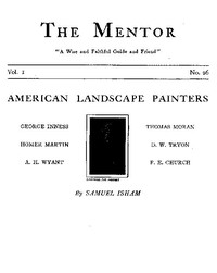 Cover of The Mentor: American Landscape Painters, Vol. 1, Num. 26, Serial No. 26