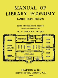 Cover of Manual of Library Economy Third and Memorial Edition
