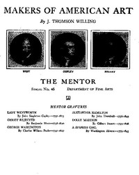 Cover of The Mentor: Makers of American Art, Vol. 1, Num. 45, Serial No. 45