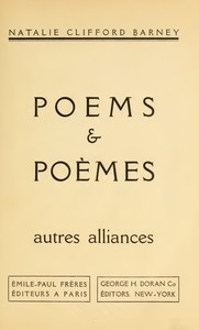 Cover of Poems & Poèmes; autres alliances