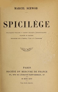 Cover of Spicilège