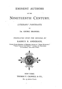 Cover of Eminent Authors of the Nineteenth Century: Literary Portraits