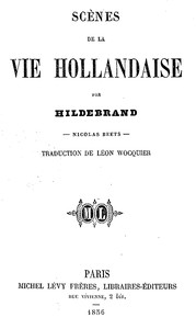 Cover of Scènes de la vie Hollandaise, par Hildebrand
