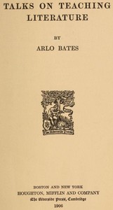 Cover of Talks on Teaching Literature