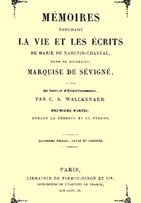 Cover of Mémoires touchant la vie et les écrits de Marie de Rabutin-Chantal, (1/6)