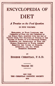 Cover of Encyclopedia of Diet: A Treatise on the Food Question, Vol. 3