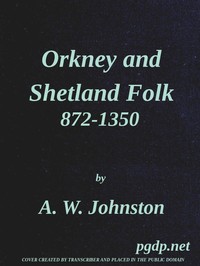 Cover of Orkney and Shetland Folk 872-1350