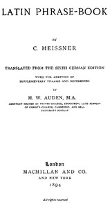 Cover of Latin Phrase-Book