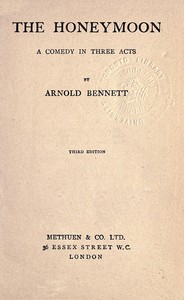Cover of The Honeymoon: A comedy in three acts