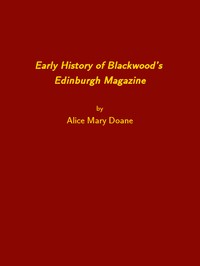 Cover of Early History of Blackwood's Edinburgh Magazine