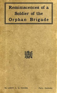 Cover of Reminiscences of a Soldier of the Orphan Brigade