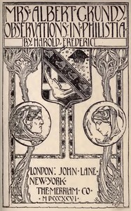 Cover of Mrs Albert Grundy—Observations in Philistia
