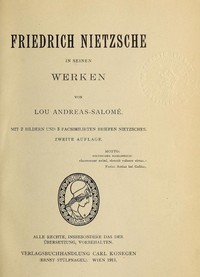 Cover of Friedrich Nietzsche in seinen Werken