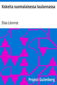 Cover of Kokeita suomalaisessa laulannassa