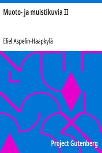 Cover of Muoto- ja muistikuvia II