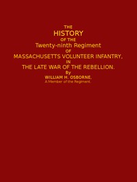 Cover of The History of the Twenty-ninth Regiment of Massachusetts Volunteer Infantry in the Late War of the Rebellion