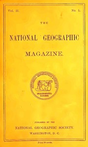 Cover of The National Geographic Magazine, Vol. II., No. 1, April, 1890