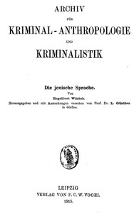 Cover of Die jenische Sprache