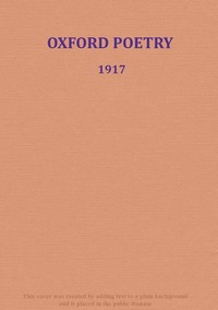 Cover of Oxford poetry, 1917
