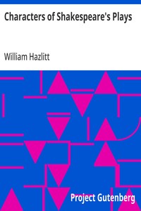Cover of Characters of Shakespeare's Plays