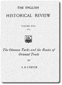Cover of The Ottoman Turks and the Routes of Oriental Trade from The English Historical Review, October 1915