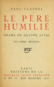 Cover of Le père humilié: Drame en quatre actes