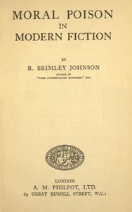 Cover of Moral Poison in Modern Fiction